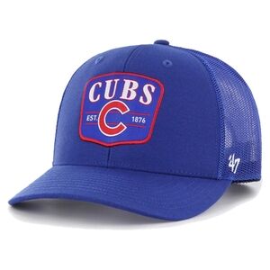 NWT Chicago Cubs '47 Brand Royal Blue Trucker Hat EST 1876 Patch Snapback OSFA
